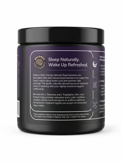 Balance Daily Therapy Sleep Gummies Plant-Based Melatonin + L-Theanine + L-Tryptophan